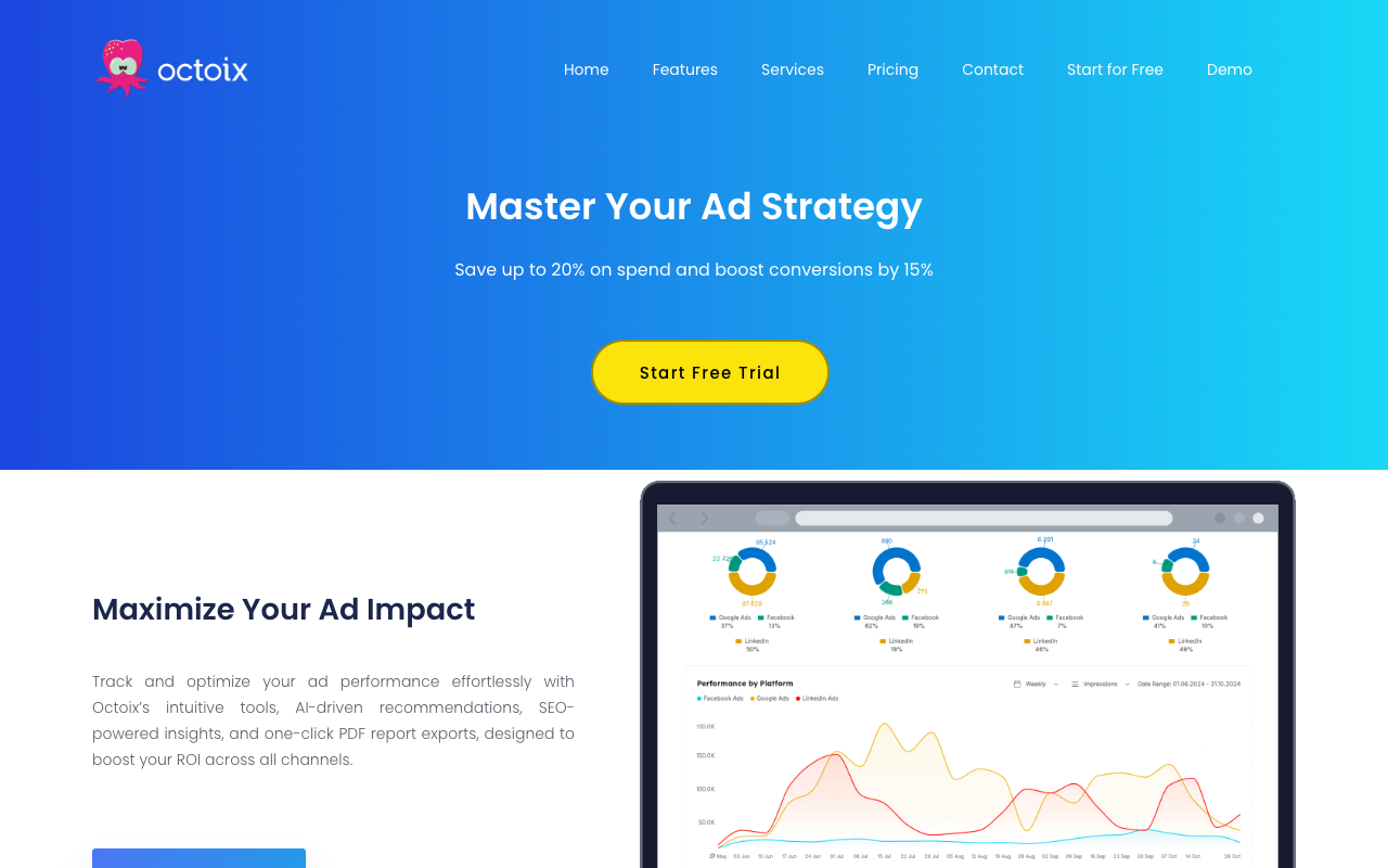 Octoix Analytics - AI-powered ad reporting that makes data easy and accessible