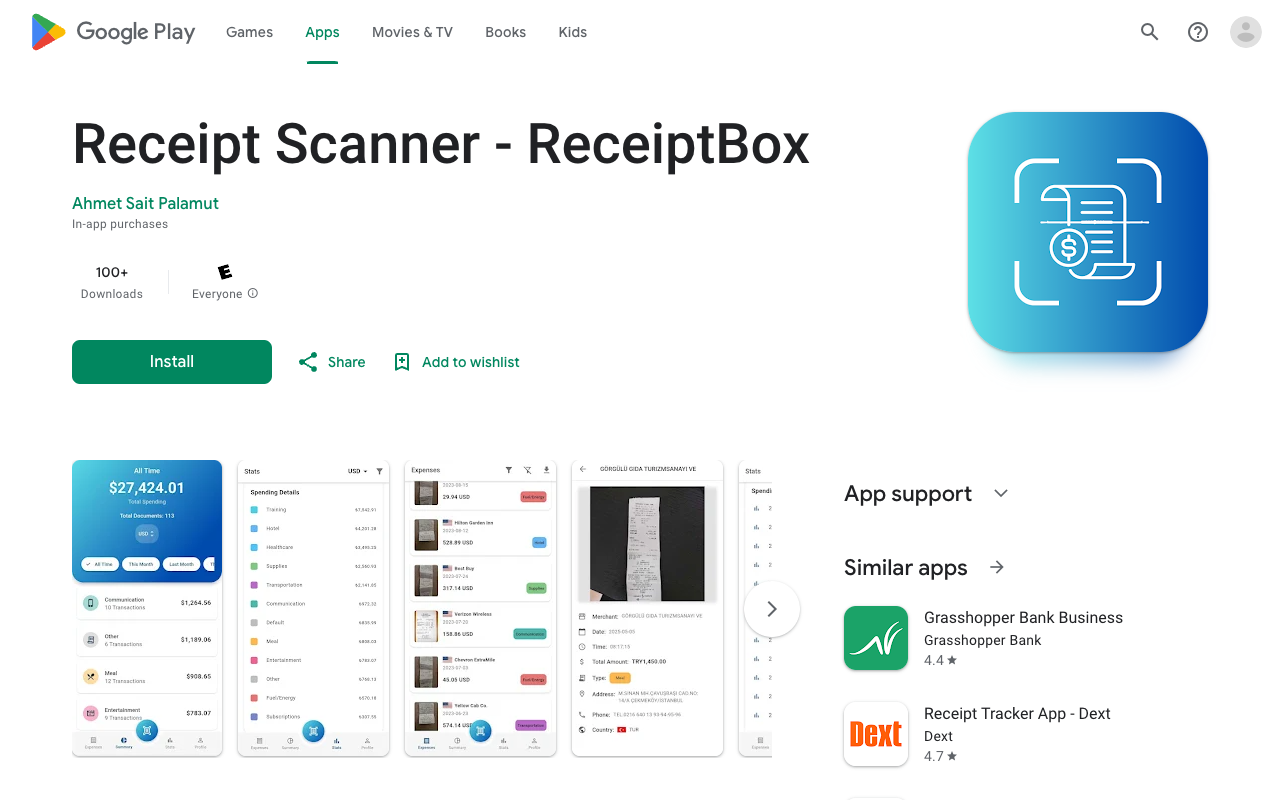 ReceiptBox: AI Scanner & Tracker - A smart receipt scanner that digitizes and organizes your receipts