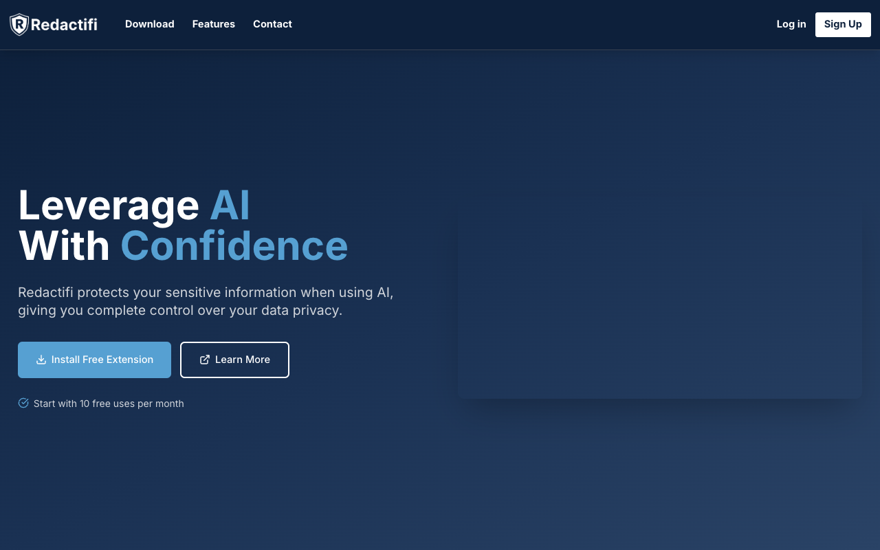 Redactifi - A Chrome extension that protects your sensitive information when using AI