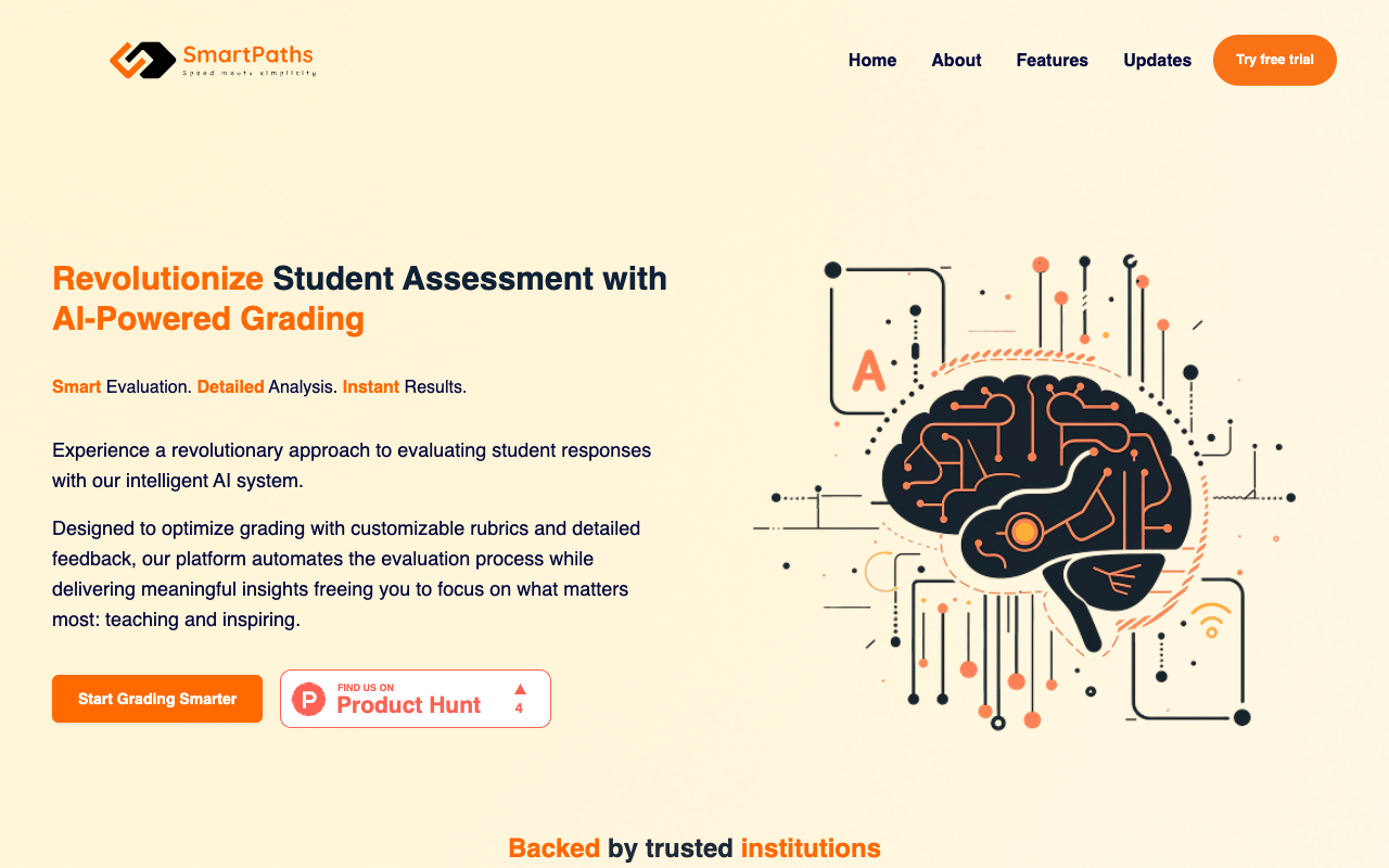 SmartPaths - An AI grading assistant that evaluates student answers quickly and accurately