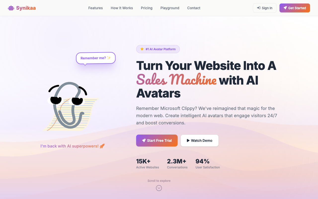 Synikaa - An emotionally intelligent AI companion that listens, reacts, and grows with you