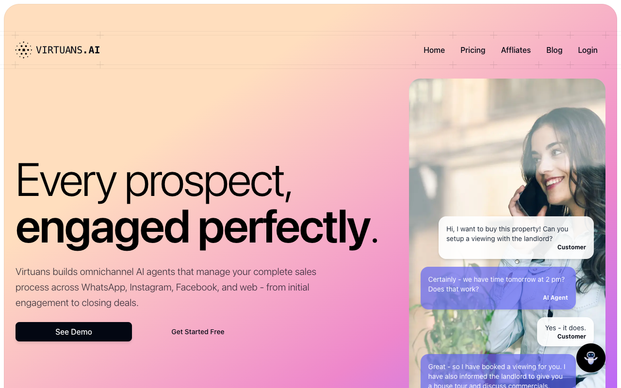 Virtuans AI - AI agents that capture & engage every lead 24/7