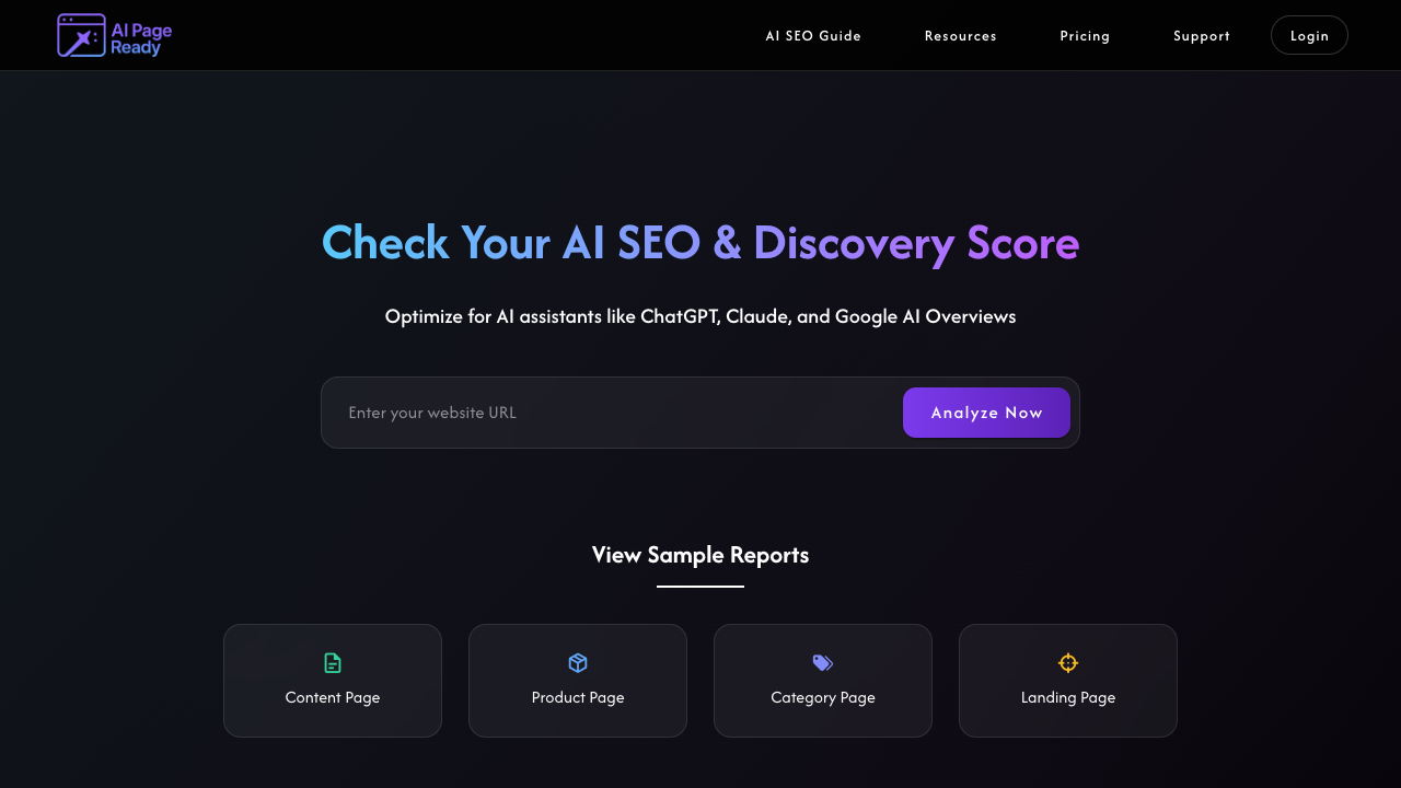 AI Page Ready - A tool to enhance your website's AI SEO and visibility