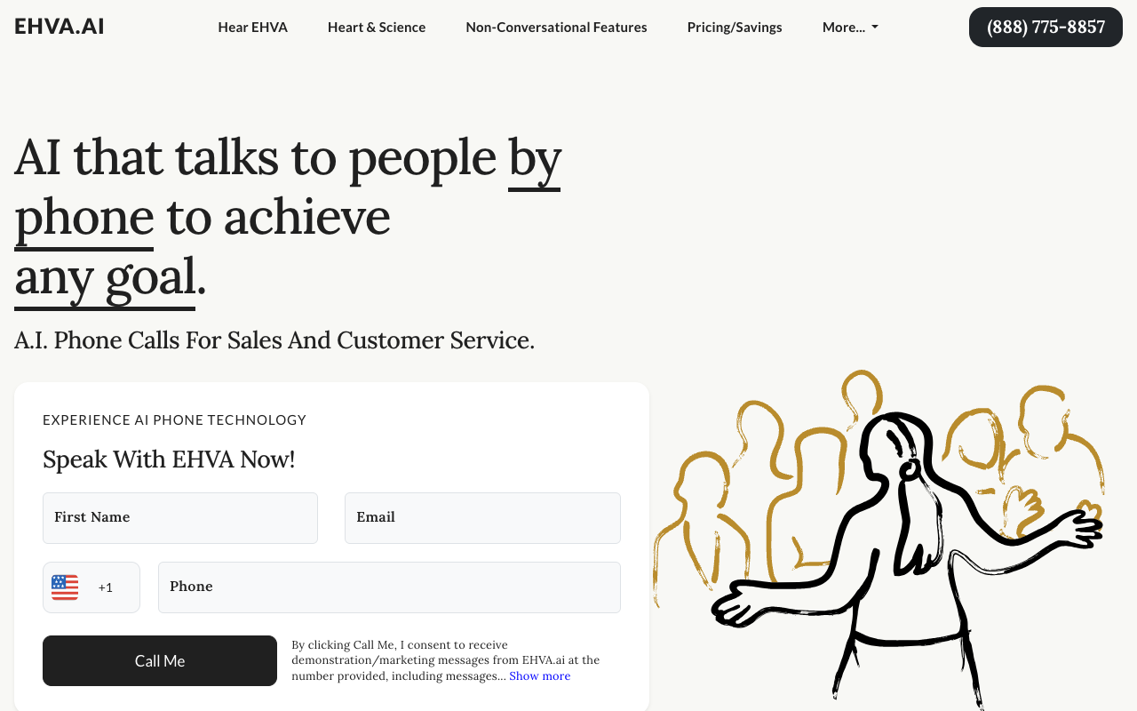 EHVA AI - A Conversational AI that Enhances Customer Service for Businesses conversational-ai customer-service business-automation