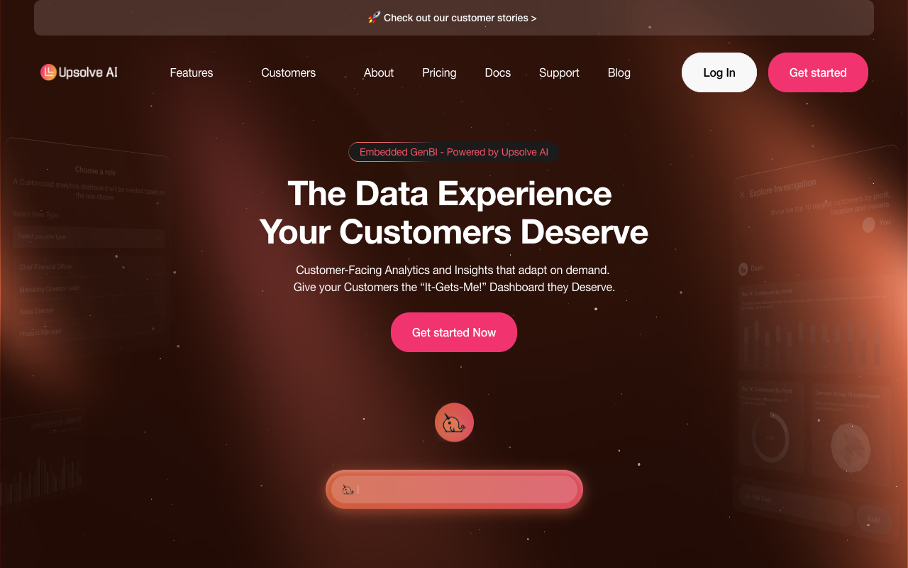 Embedded GenBI by Upsolve AI - The data experience your customers deserve