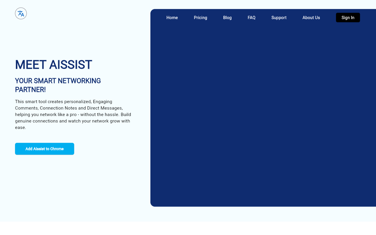 Aissist - A smart LinkedIn comment generator that helps you write comments in multiple languages