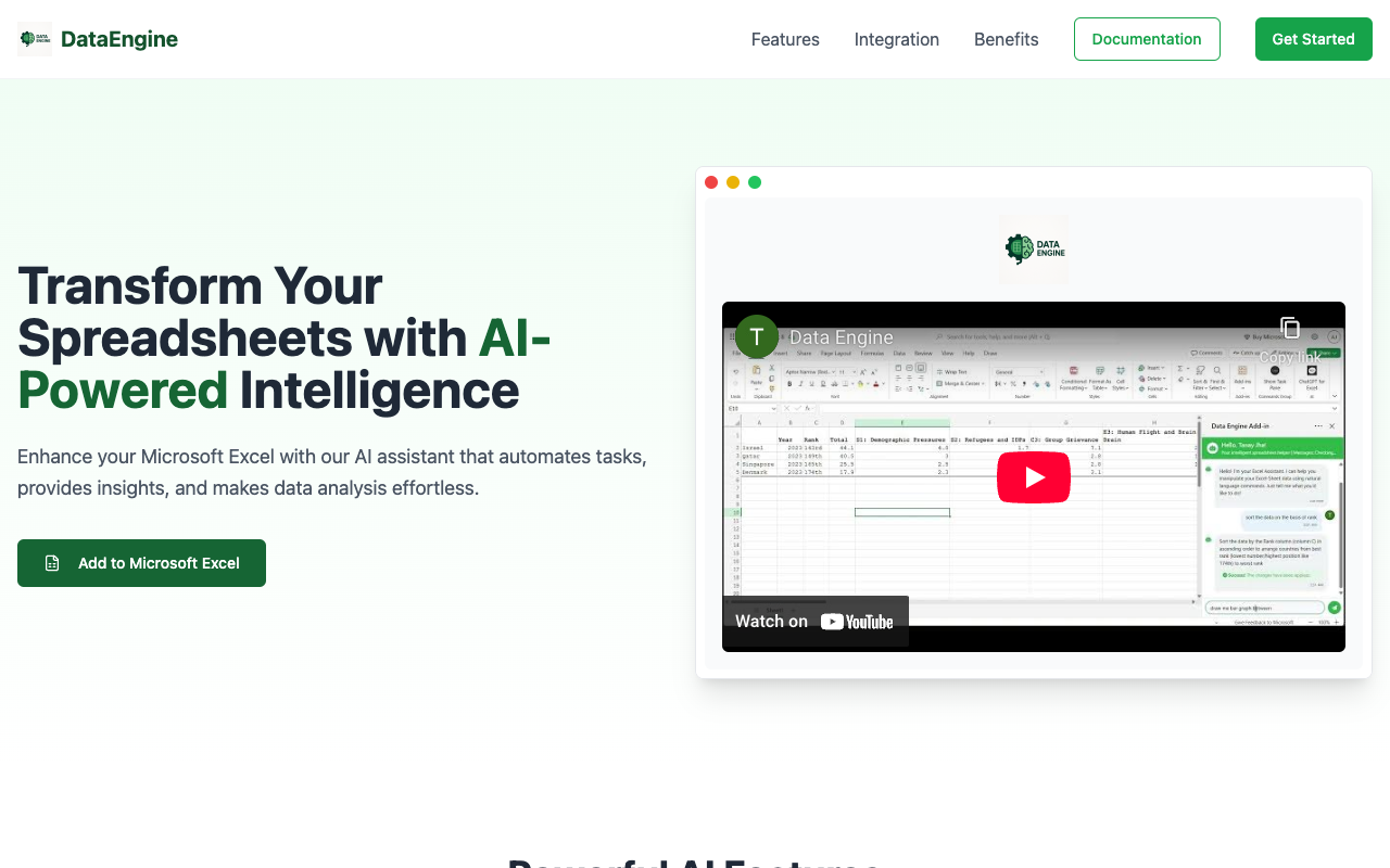 DataEngine - Control Excel with natural language for effortless spreadsheet management