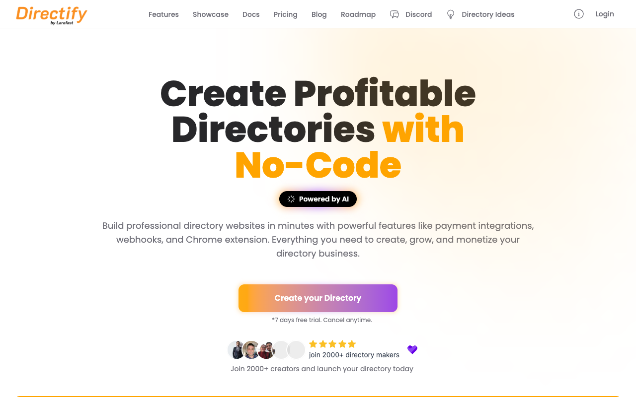 Directify - A No-Code Directory Website Builder to Launch Your Directories Quickly