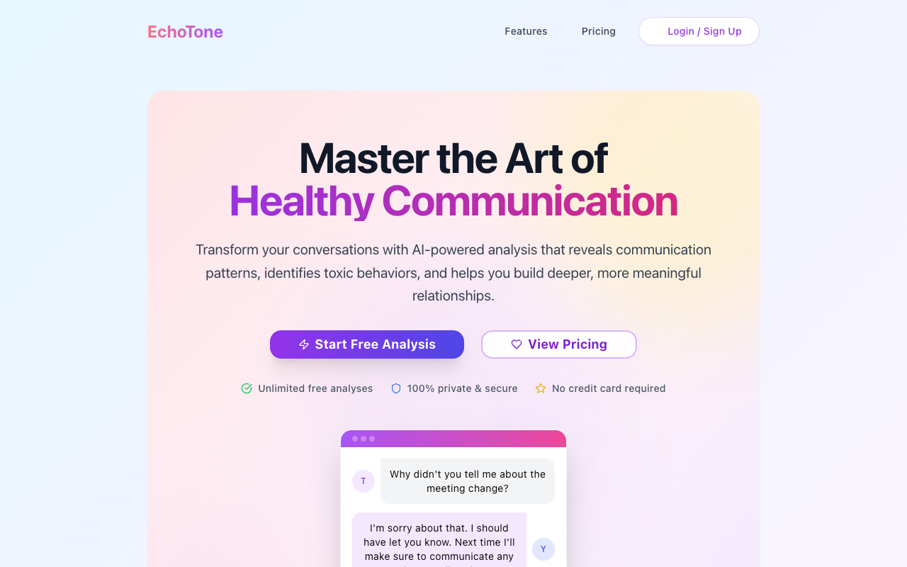 EchoTone - An AI tool that helps you understand emotional tone in your chats