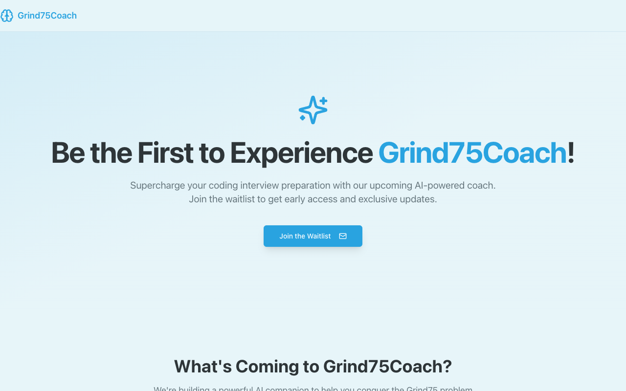 Grind75Coach - An AI-powered coach to help you ace coding interviews