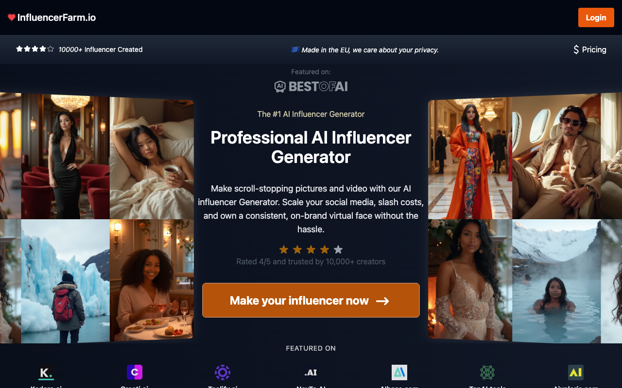 InfluencerFarm - An AI Influencer Generator for Creating Lifelike Virtual Characters