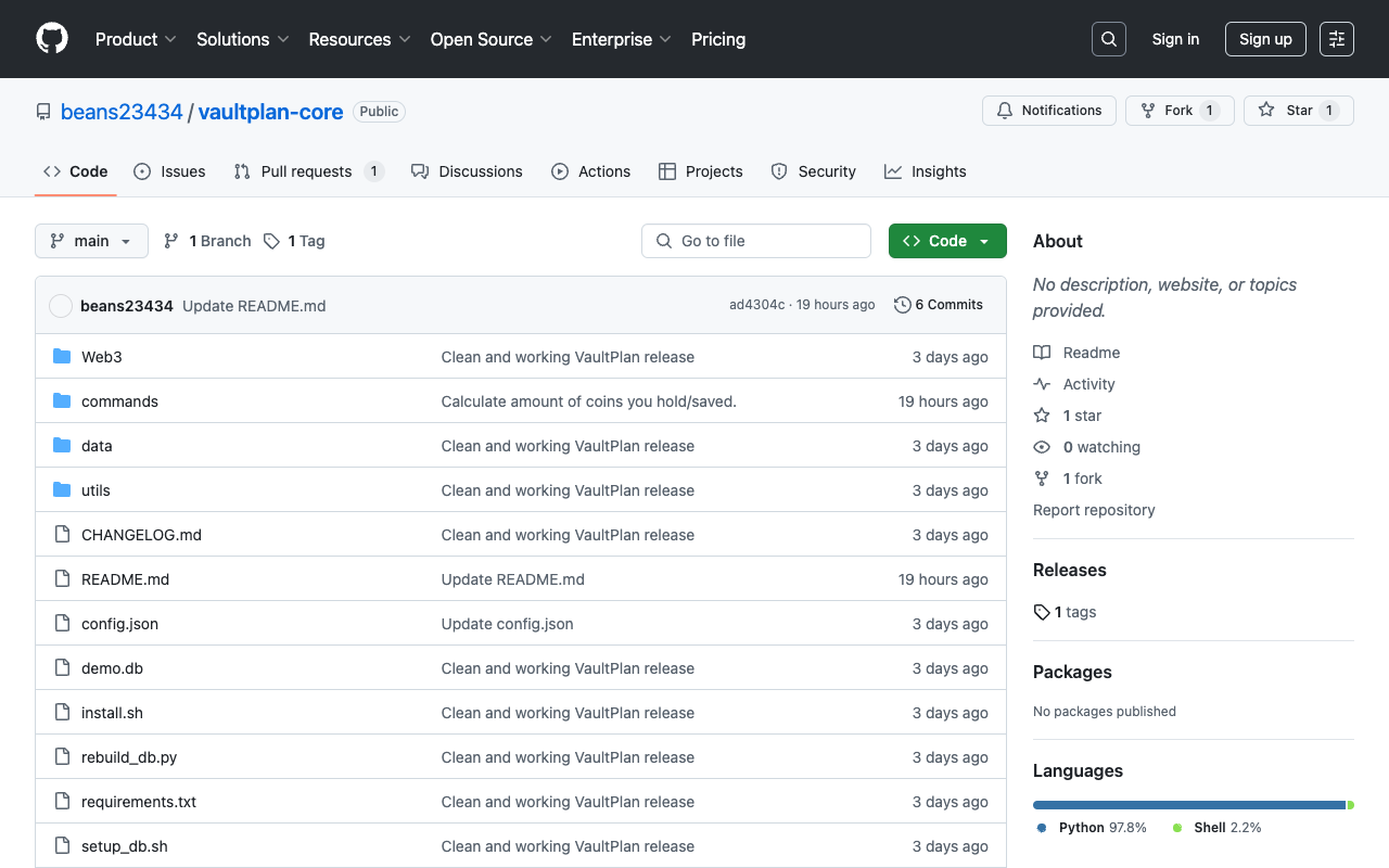 VaultPlan - A CLI tool for tracking your finances simply and effectively