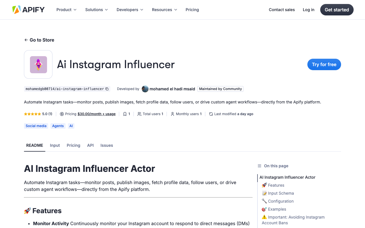 Ai Instagram Influencer - Automate Instagram tasks like monitoring posts and publishing images
