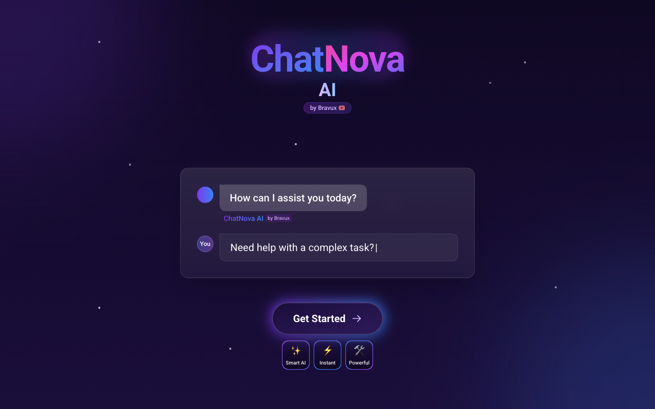 ChatNOVA AI - An AI chat assistant designed to help you with various tasks