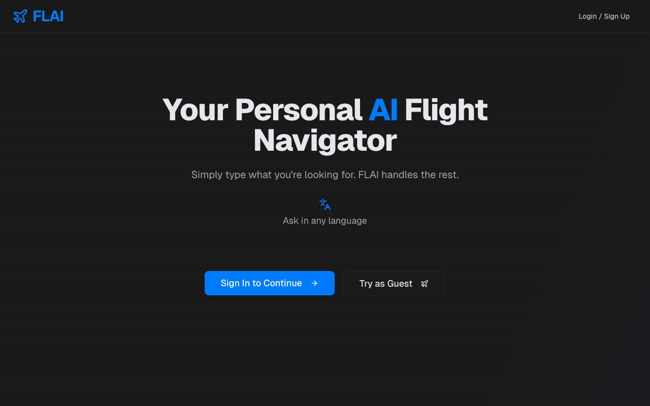 FLAI - Your Personal AI Flight Navigator for Natural Language Flight Search
