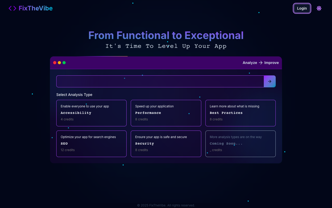 Level Up Your App - FixTheVibe: Analyze and Improve Your Application