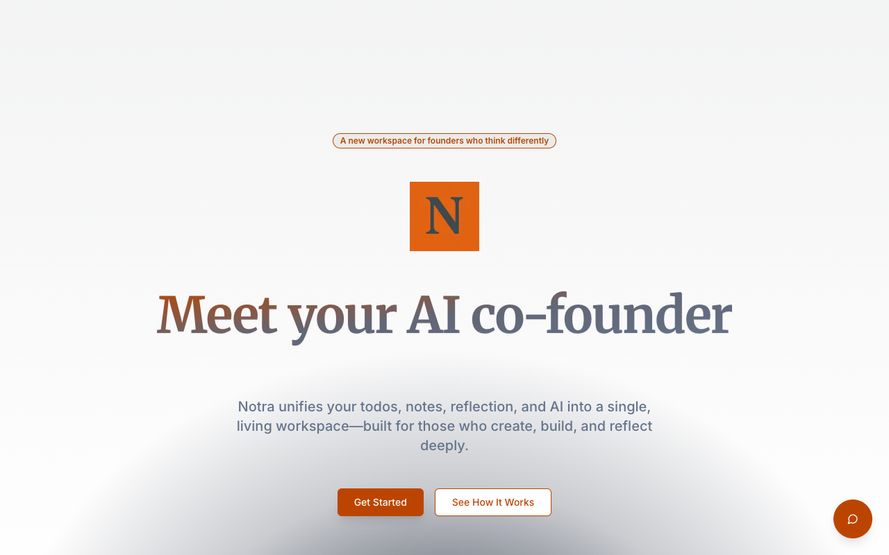 Notra - An AI note-taking and task manager that helps founders reflect and strategize