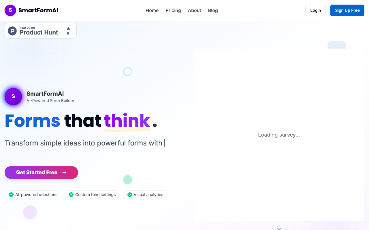SmartFormAI - The all-in-one AI tool for smarter surveys and insights
