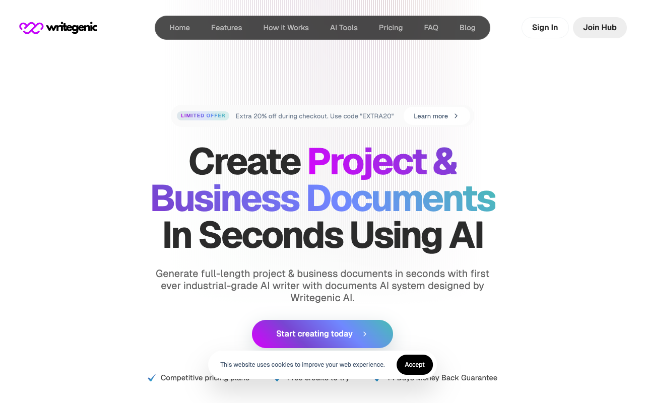 Writegenic AI - An All-in-One AI Generator and Content Creation Tool AI content-creation project-management