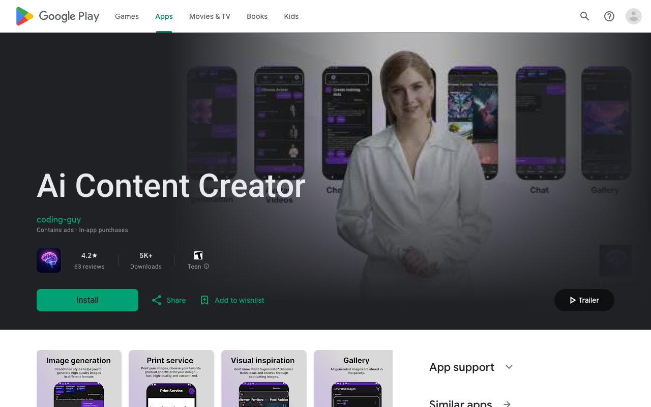 Ai Content Creator - An app that transforms text prompts into physical products