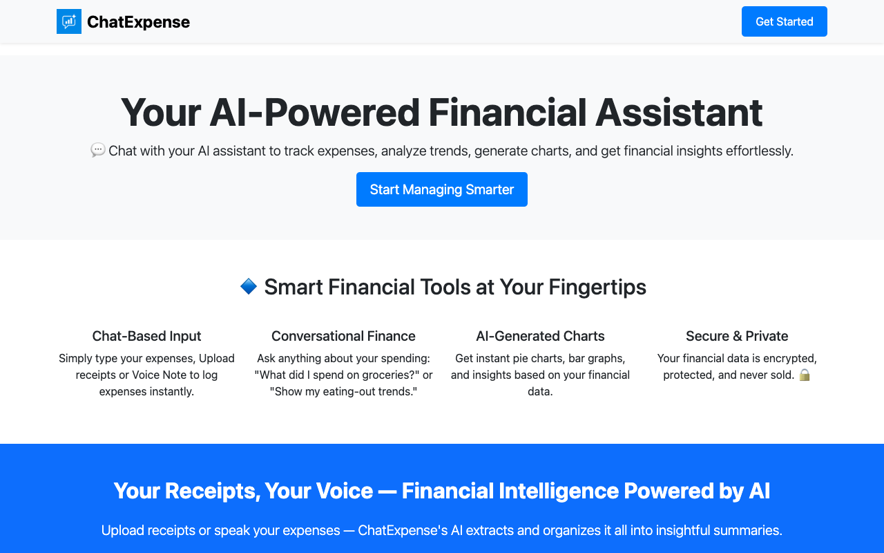 ChatExpense - Your AI-powered Personal Financial Assistant for Effortless Spending Management