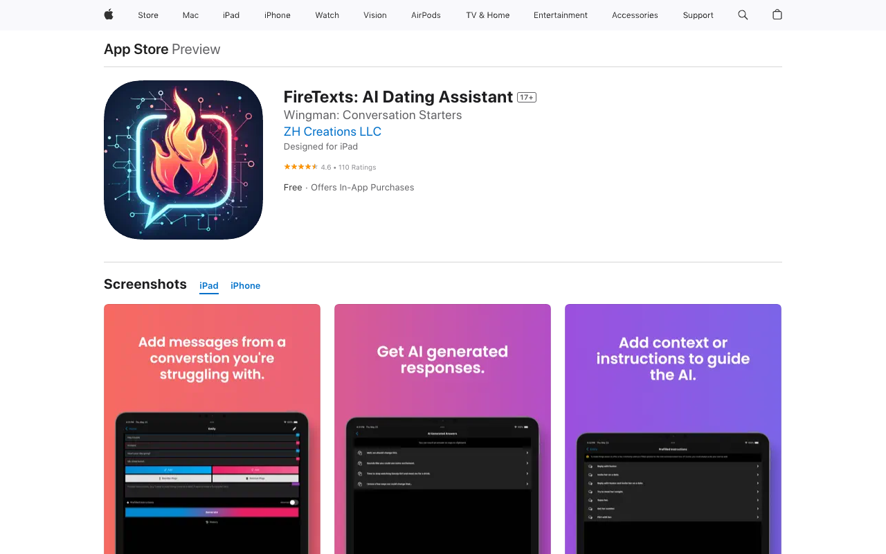 FireTexts - The ultimate AI rizz assistant for crafting perfect texts and getting more dates
