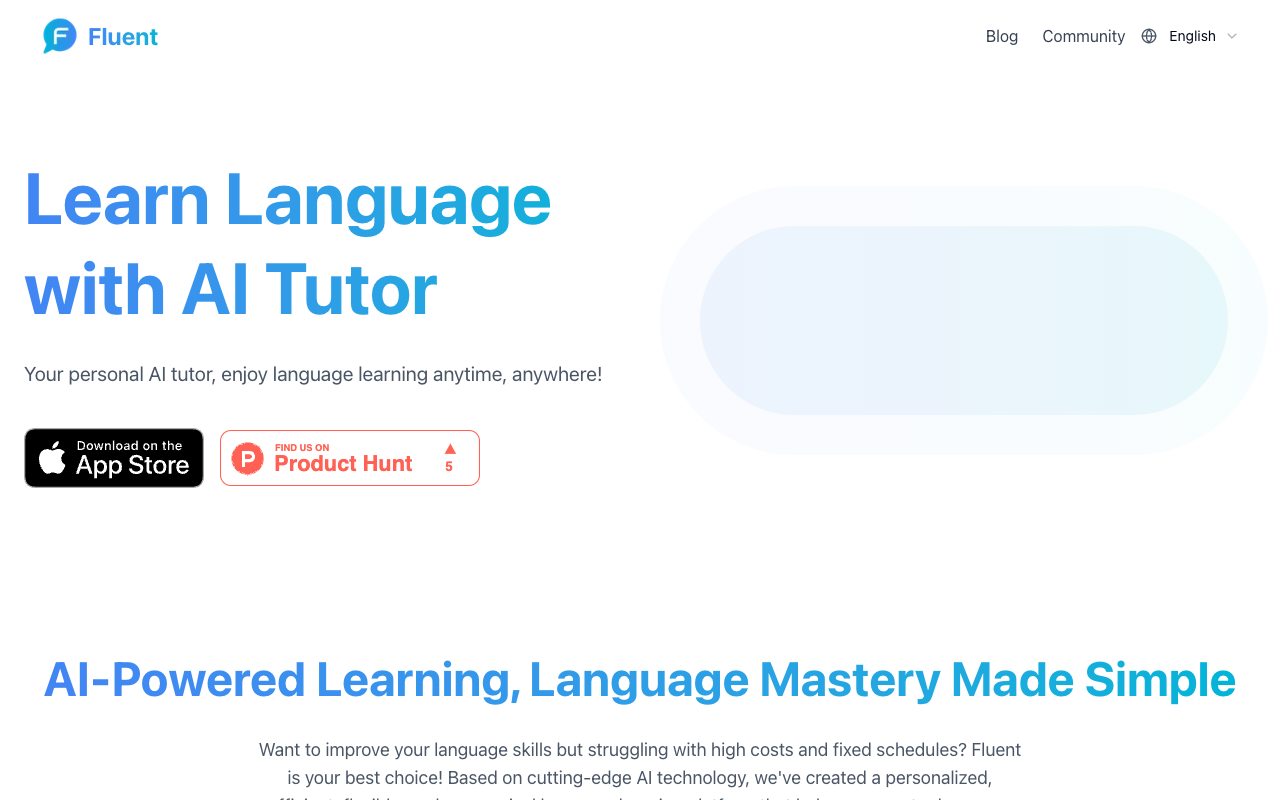 Fluent - Your AI-Powered Language Tutor for Effortless Learning language-learning AI education