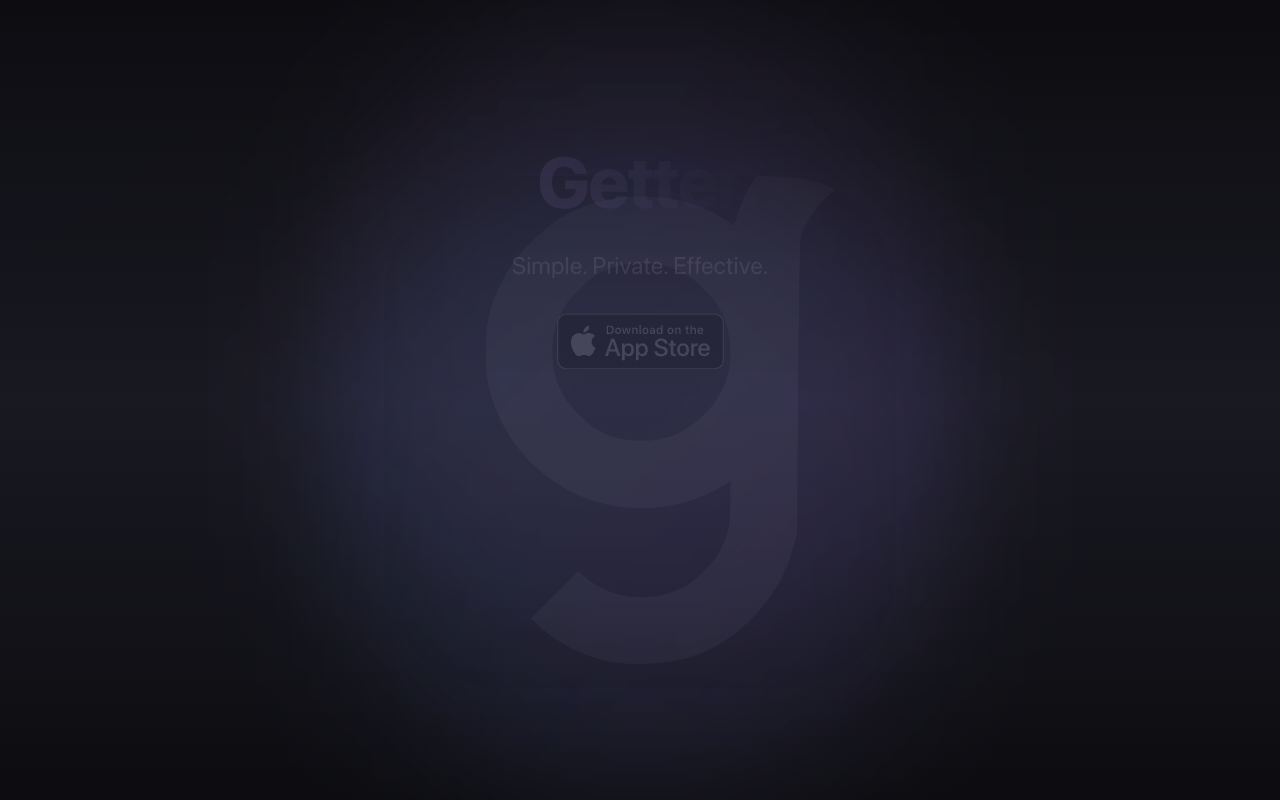 Getter - A simple and private tool for sustainable weight loss