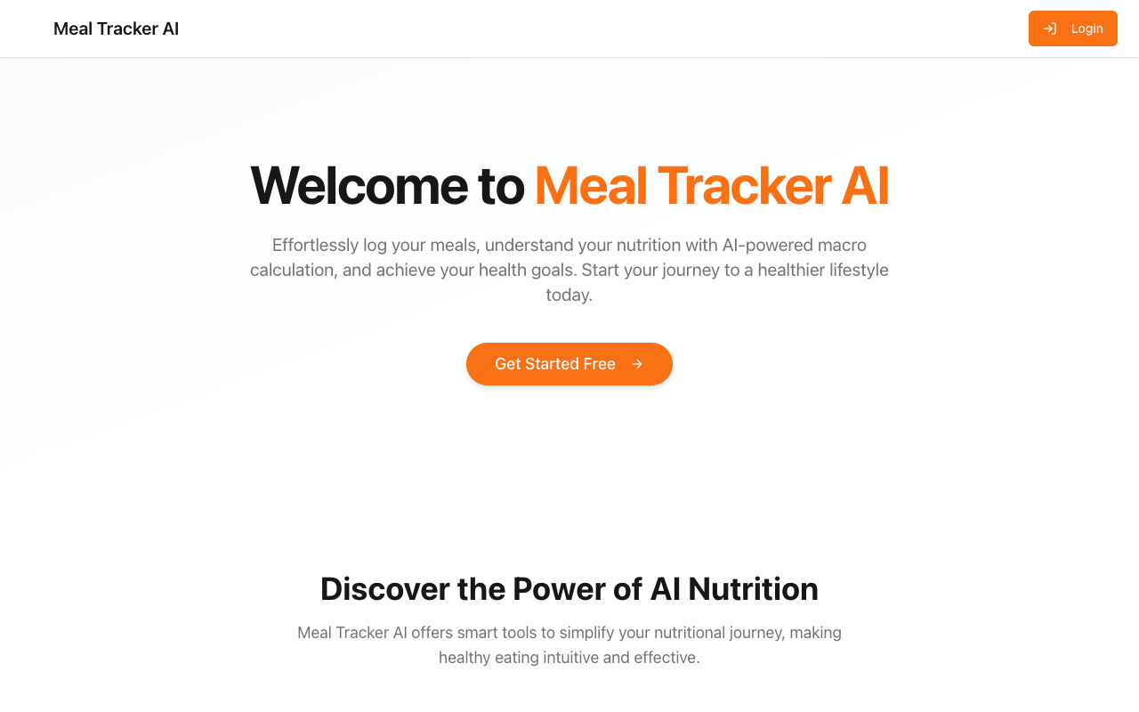 Meal Tracker AI - Simplifying Meal Tracking with AI for Healthier Living