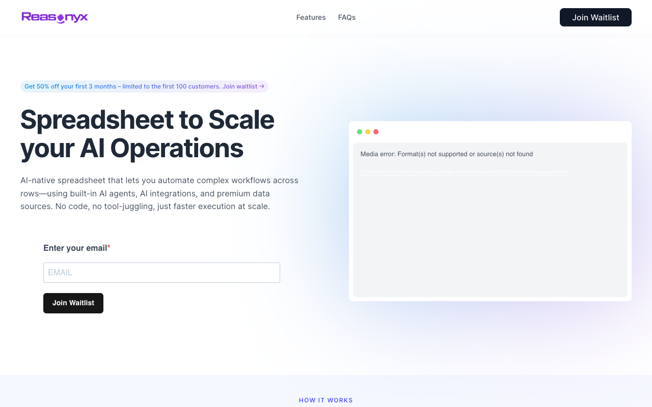 Reasonyx - An AI-first no-code platform for automating business workflows