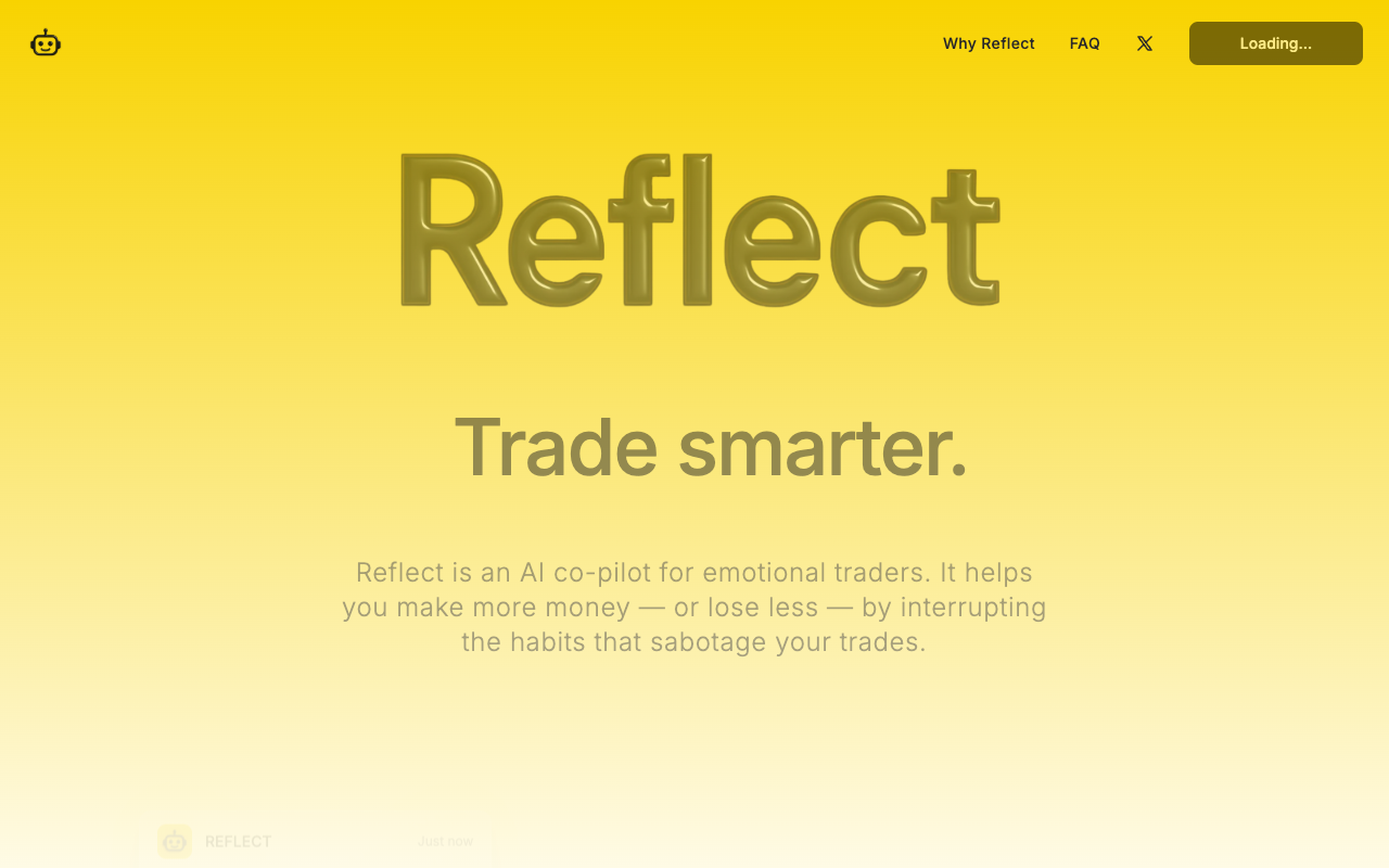 Reflect - An AI co-pilot that helps emotional traders improve their trading decisions