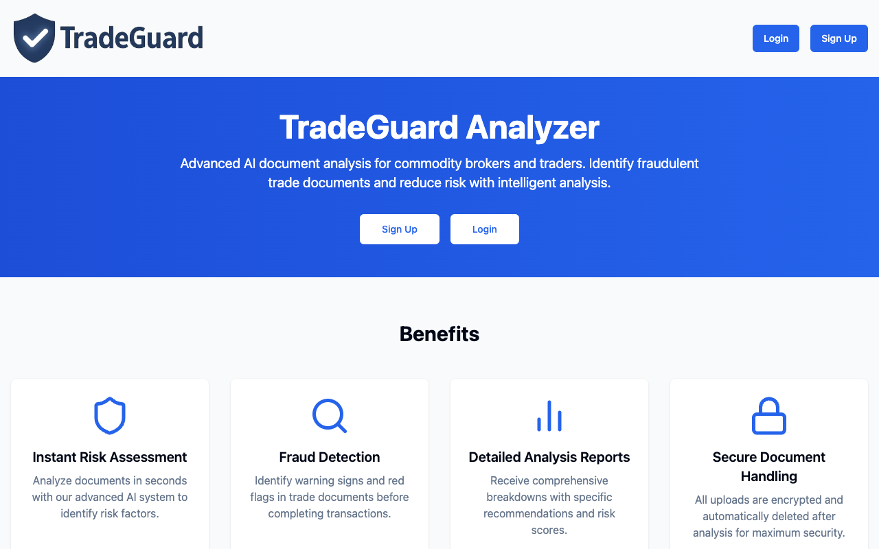 TradeGuard AI - An AI tool that analyzes documents for logistics and commodity trading
