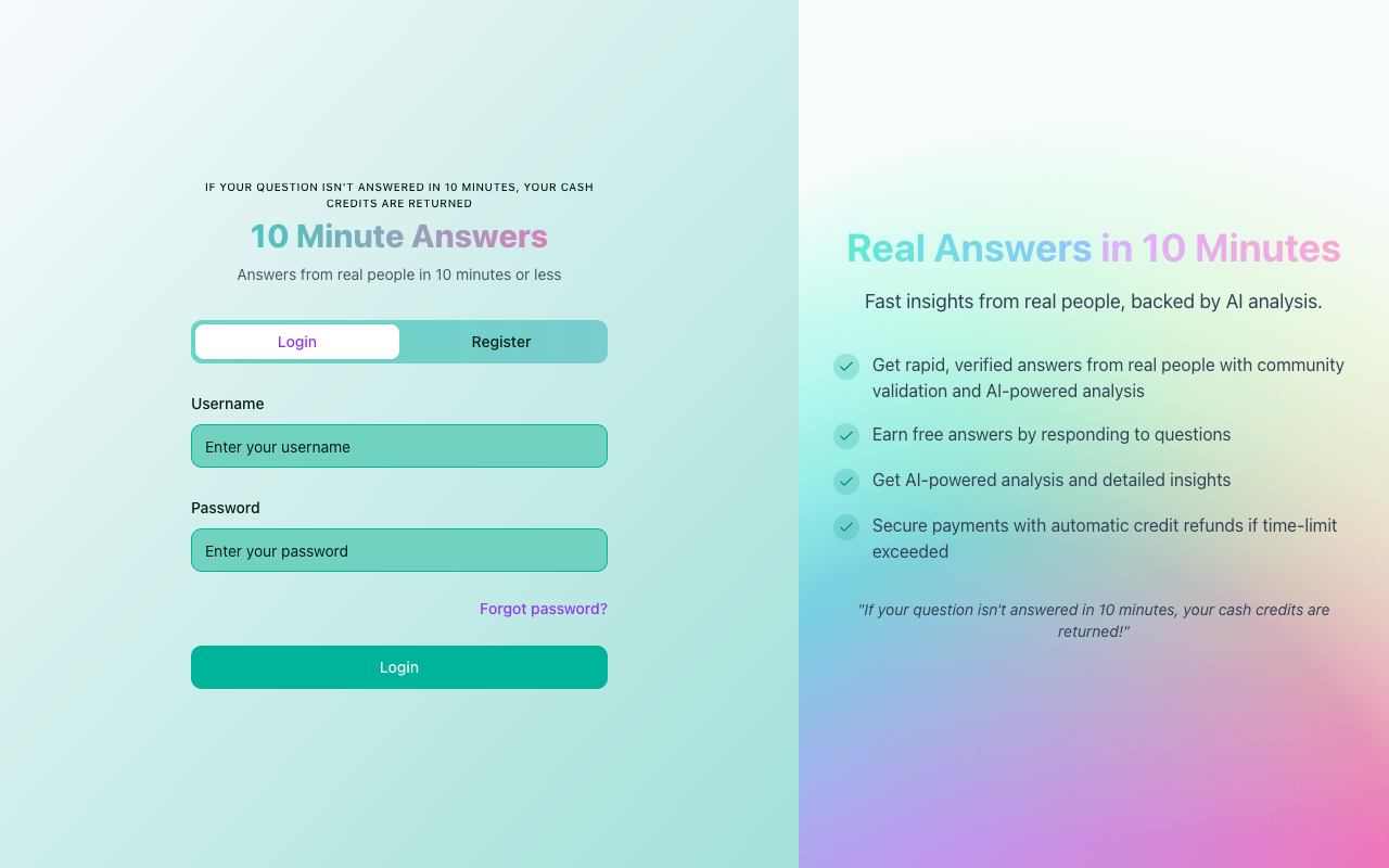 10 Minute Answers - Instant surveying and quick research solutions in just 10 minutes