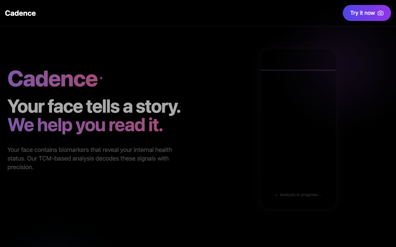 Cadence - An AI-powered tool that uses Traditional Chinese Medicine to analyze your health