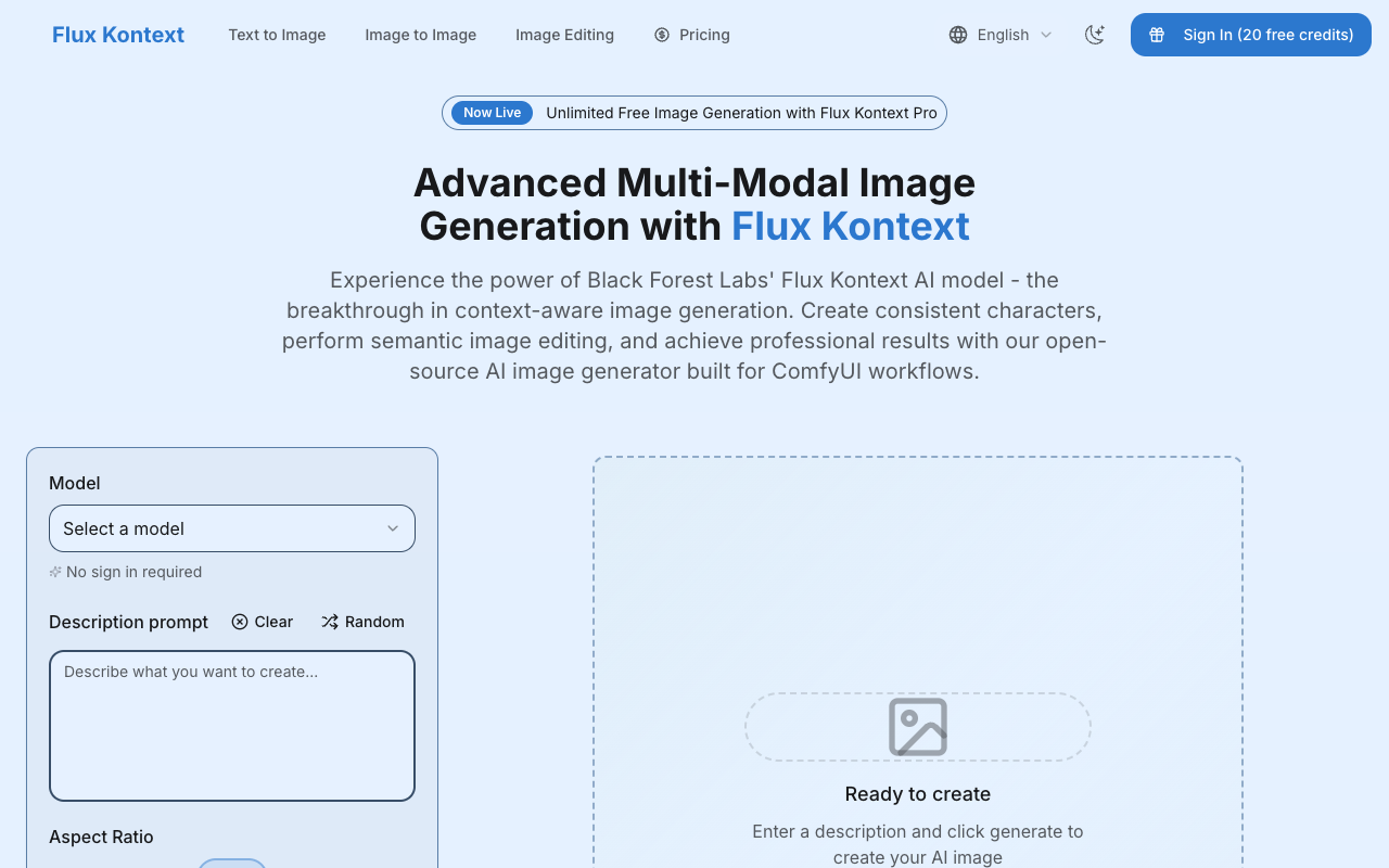 FLUX Kontext - An AI tool for text-based image editing using natural language