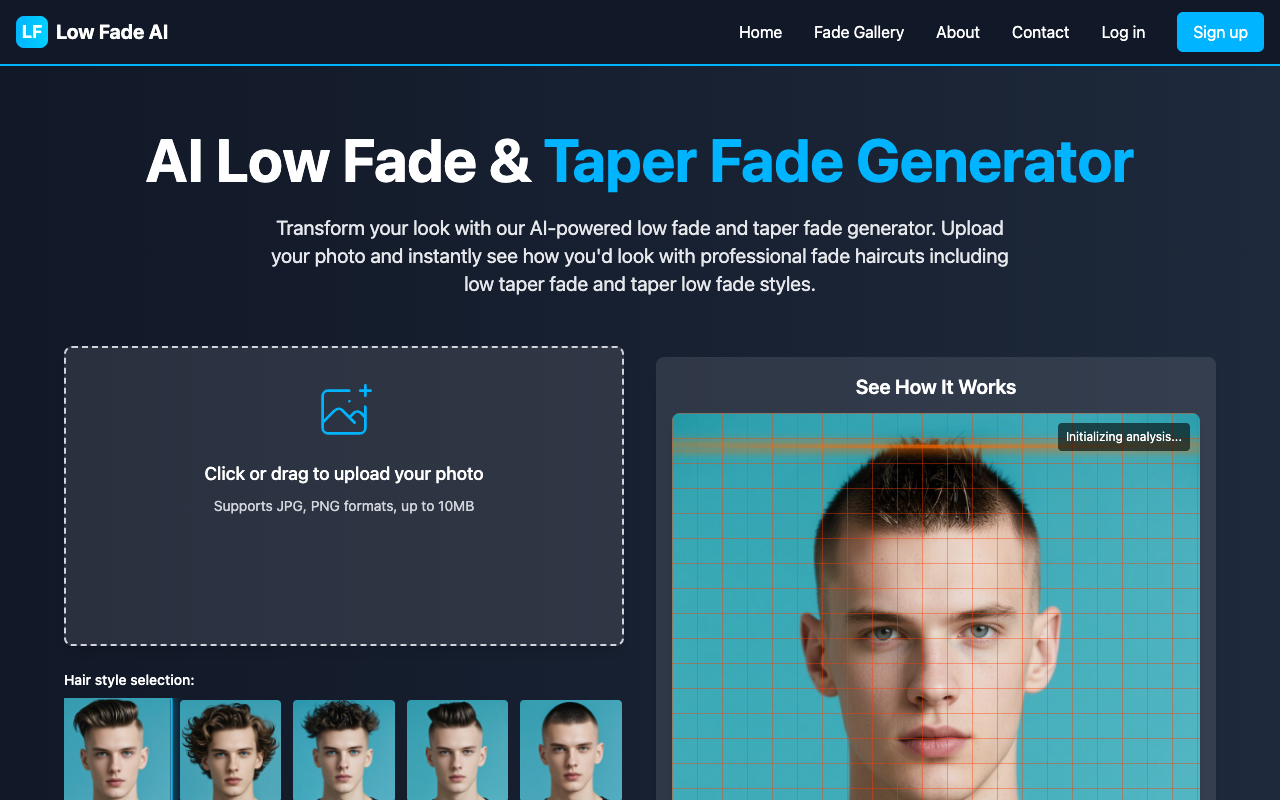 Low Fade AI - Create the perfect hairstyles with our AI-powered generator