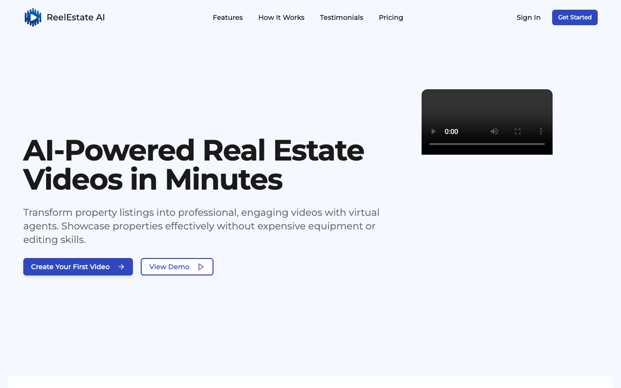 ReelEstate AI - Create Engaging Real Estate Videos from Property URLs