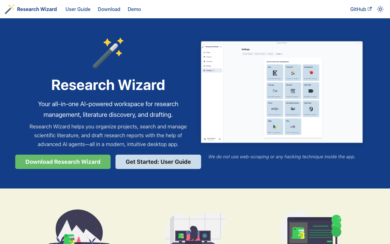 Research Wizard - An AI-powered workspace for managing research and drafting reports