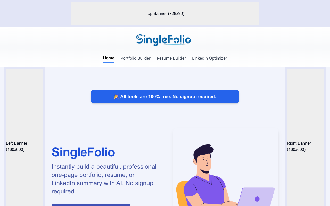 SingleFolio - Build stunning AI-generated resumes & portfolios in seconds