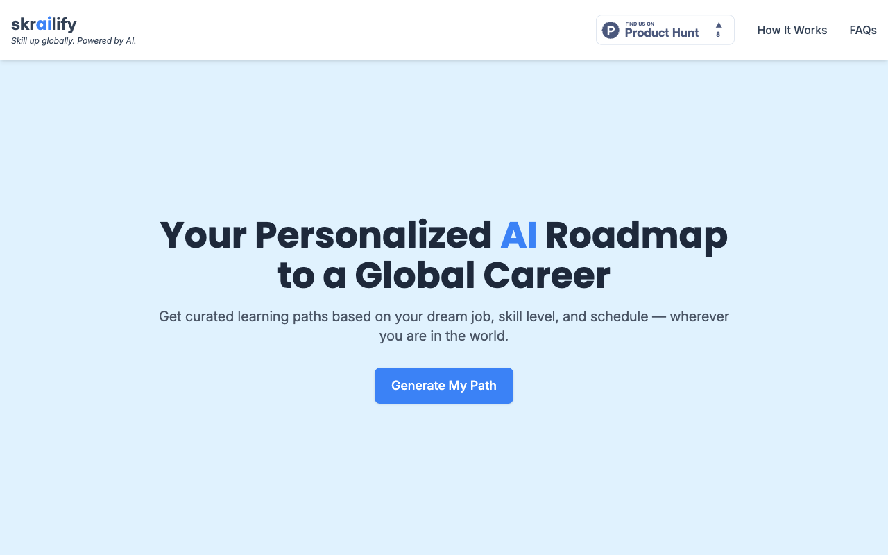 Skrailify - Your AI-powered learning roadmap generator