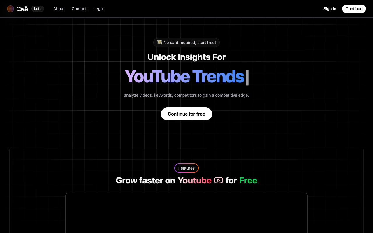 Circle - An AI-powered tool for YouTube research and content creation
