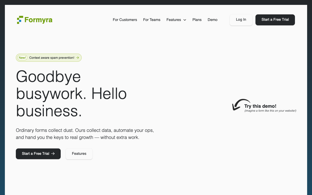 Formyra - Smart AI-Powered Contact Forms for Your Website