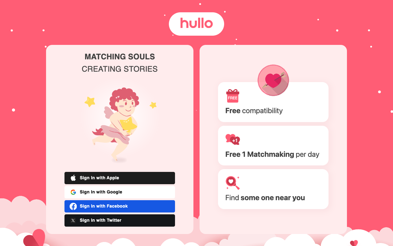 Hullo - AI Matchmaking for Real Connections Without Swipes