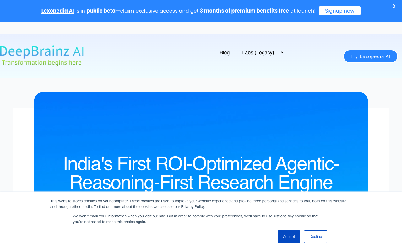 Lexopedia AI - An agentic AI research engine delivering insights 15x faster with zero hype