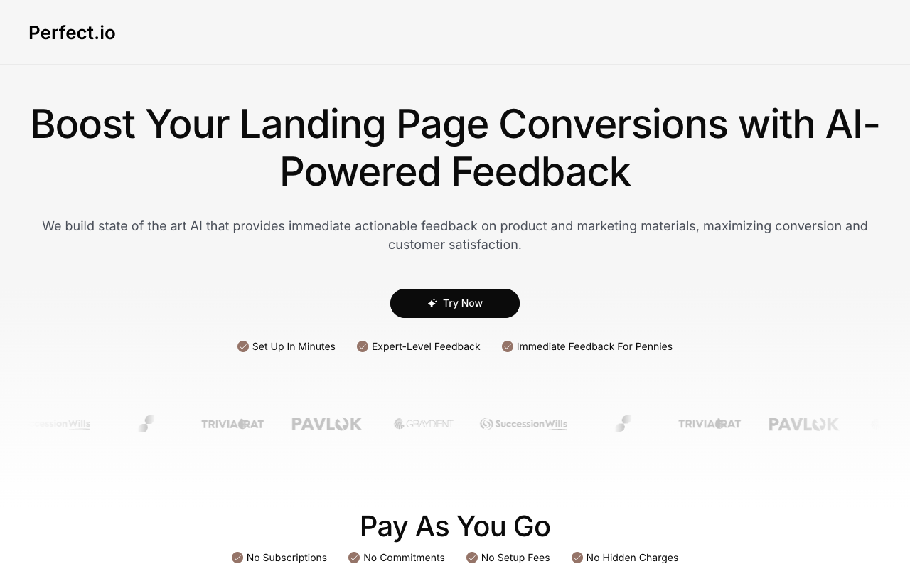 Perfect.io - AI That Roasts Your Landing Page for Better Conversions