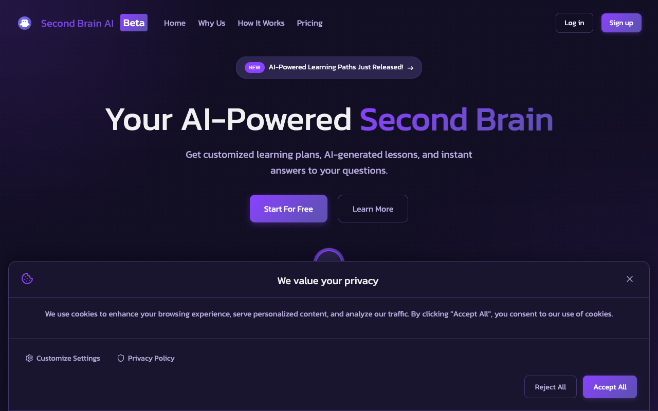 Second Brain AI - An AI-powered studying hub that covers all studying needs