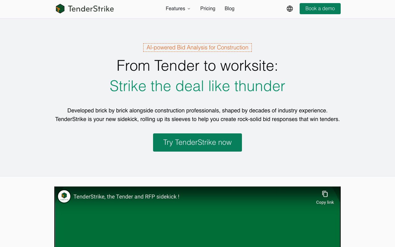 TenderStrike - AI-Powered Proposal Precision for Winning Tenders