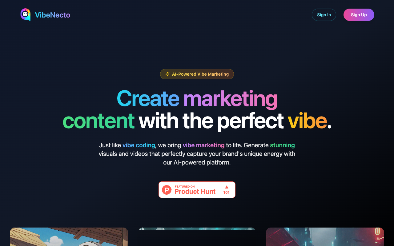 Vibenecto 2.0 - An AI tool that turns your words into engaging videos