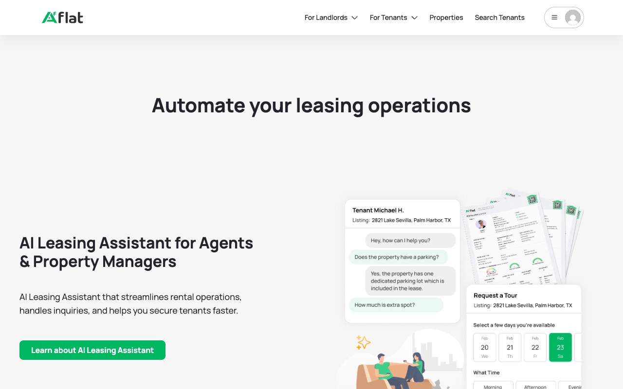 AFlat - An AI leasing assistant that automates rental operations for agents and property managers