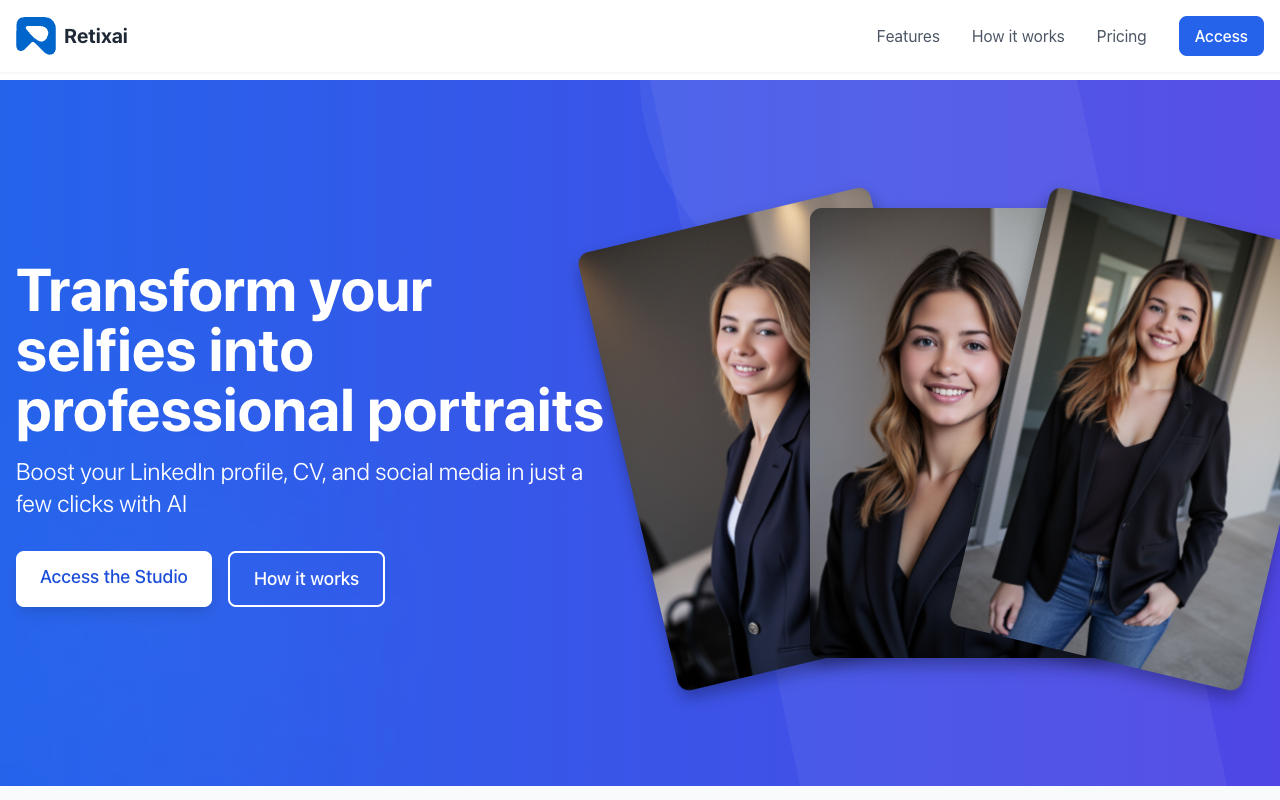 AI Portraits from Your Selfies - Transform Your Selfies into Stunning Studio-Quality Portraits